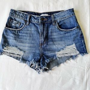 BP Jean Shorts Size 27 Denim Distressed